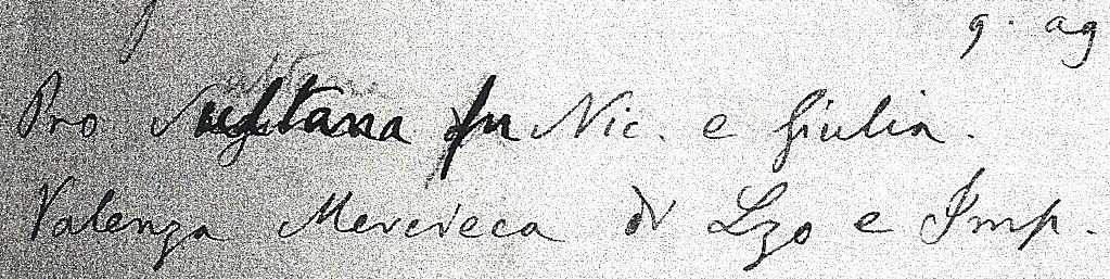 Transcription du mariage de Pietro SOLTANA avec Valenza MERCIECA, par G. GATT